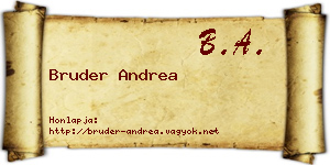 Bruder Andrea névjegykártya