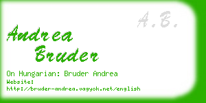 andrea bruder business card